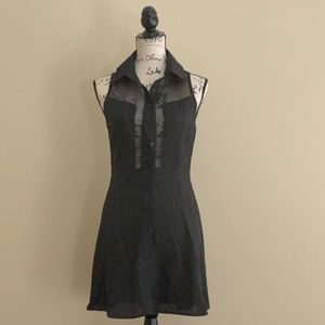 Button down black tunic